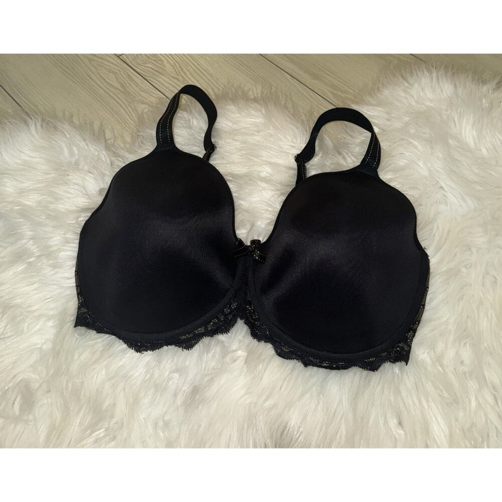 Chantelle C32860 Rive Gauche Full Coverage T-Shirt Bra Womens 34DDDD Black